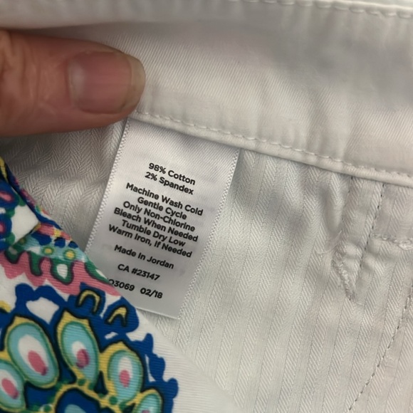 Talbots Multicolor Paisley Chinos Capris Size 8P - Picture 6 of 7